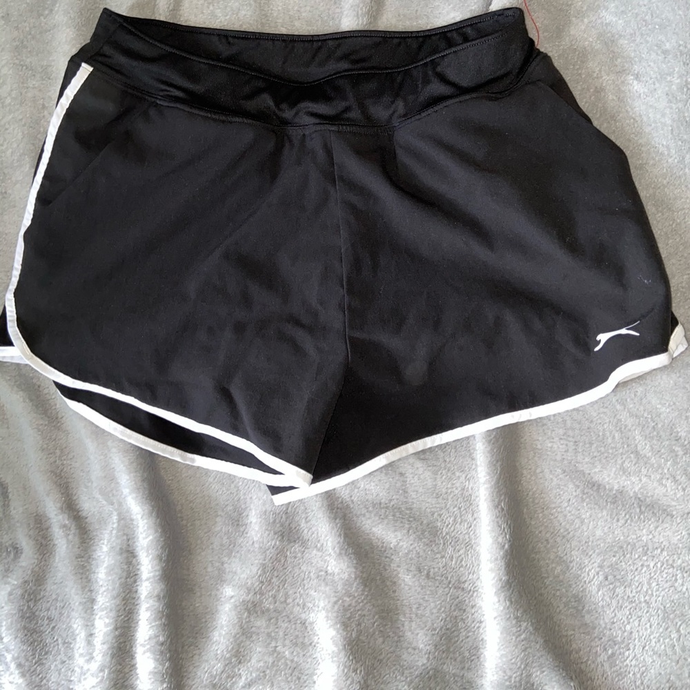 black shorts